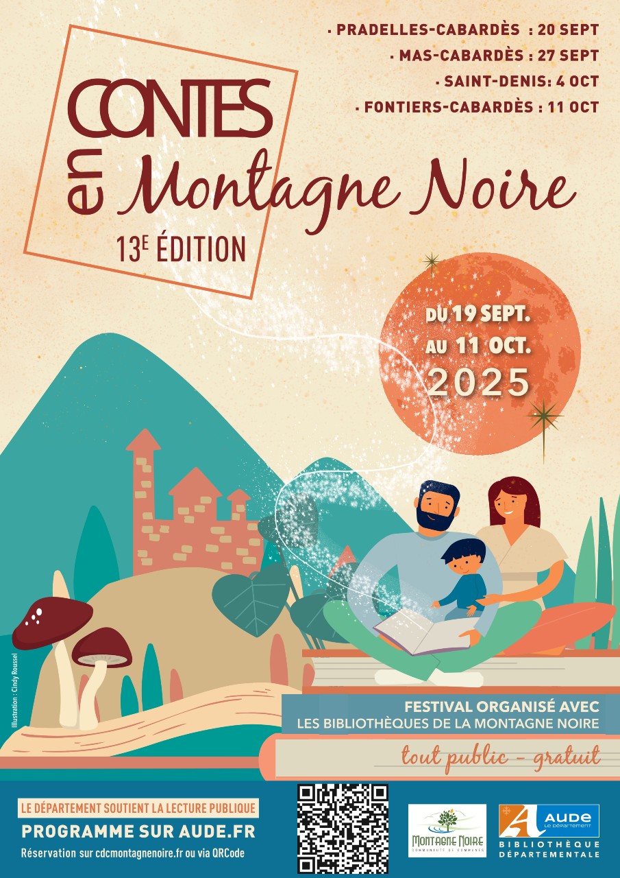 affiche du festival contes en montagne noire 2025