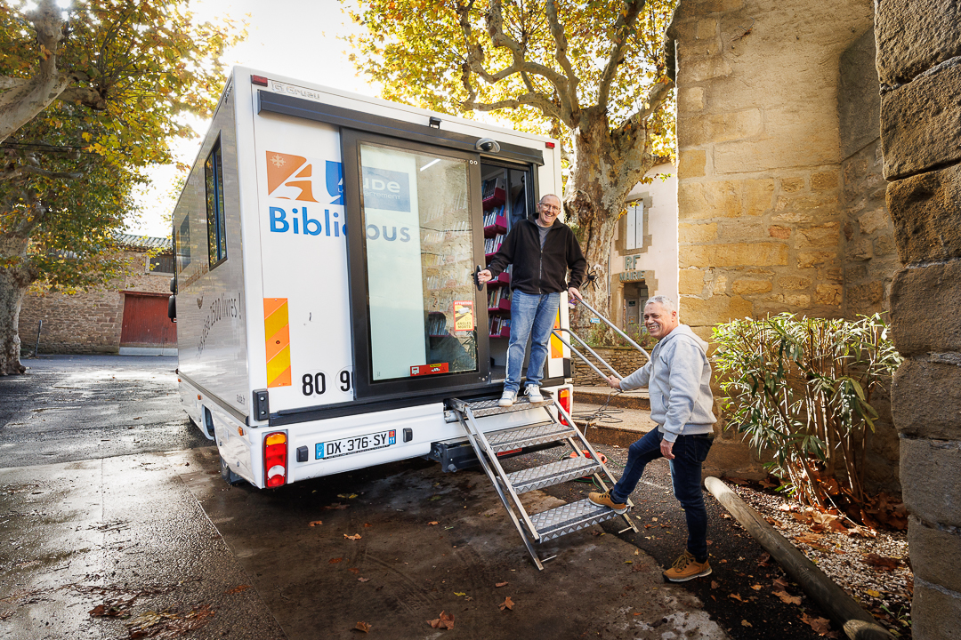 Le bibliobus de la bibliothèque départementale de l'aude