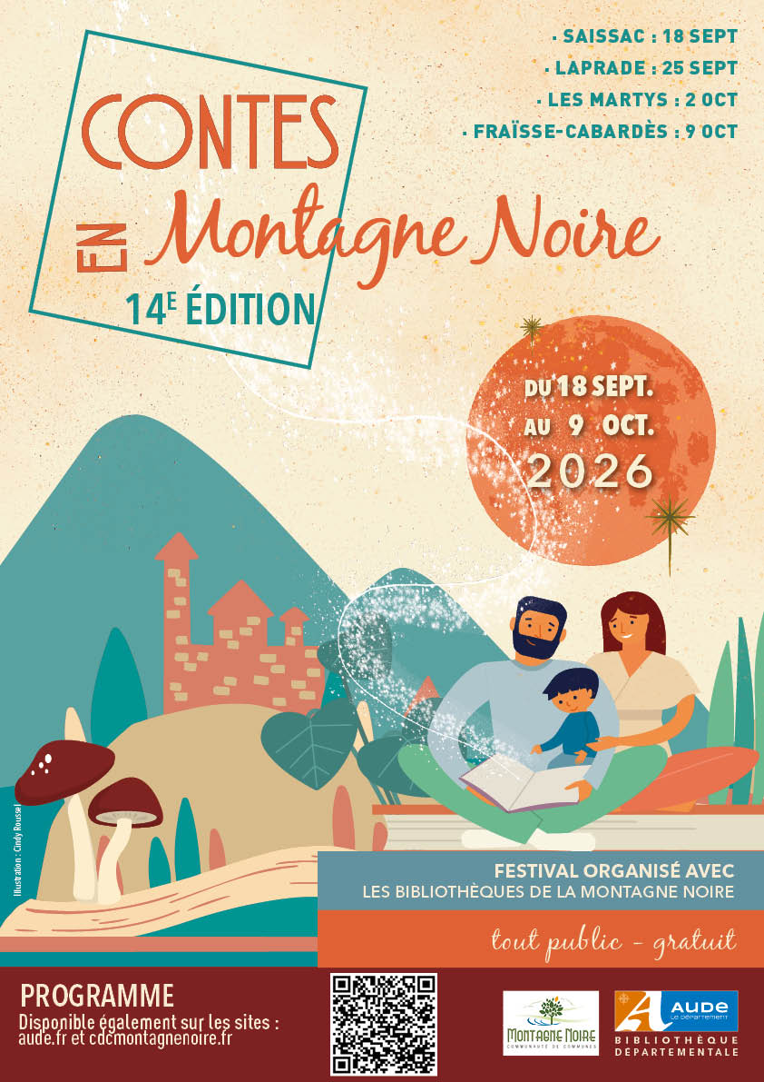 affiche du festival contes en montagne noire 2026